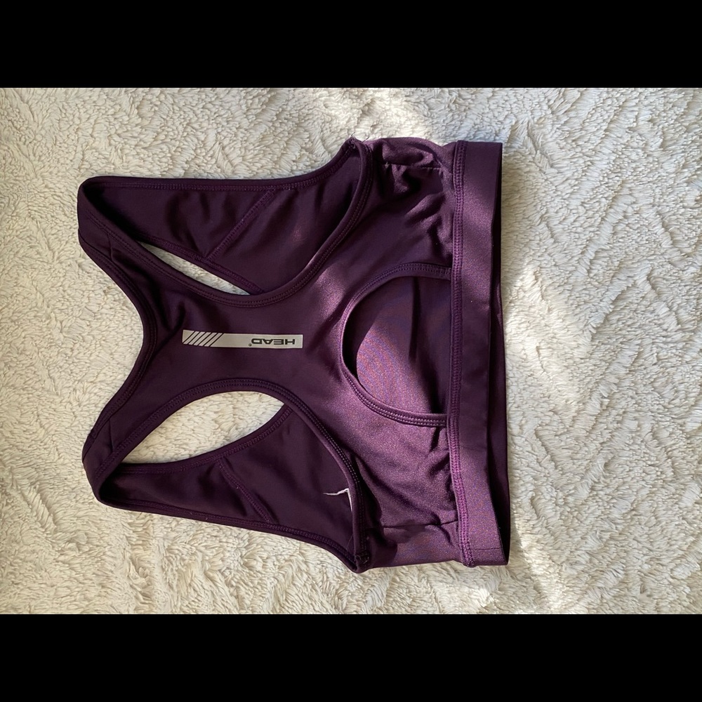 Purple sports bra